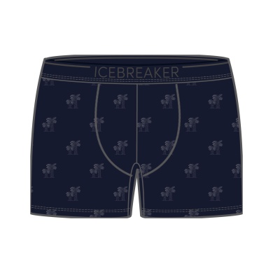 Icebreaker Boxer Shorts Anatomica (Merino Wool) Graphic Underwear Midnight Blue Men